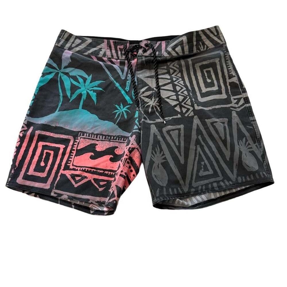 Billabong Sundays Interchange Pro Board Shorts Mens Size 32 Multi Pattern Recycl